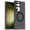 thumbnail image 1 of ELEHOLD Case for Samsung Galaxy S23 Ultra Magnetic Shockproof Case Slim Matte Transparent Rugged Cover, Skin Friendy Feel, Compatibel with MagSafe, Black, 1 of 7