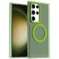 thumbnail image 1 of ELEHOLD Case for Samsung Galaxy S24 FE Magnetic Shockproof Case Slim Matte Transparent Rugged Cover, Skin Friendy Feel, Compatibel with MagSafe, Green, 1 of 7
