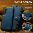 thumbnail image 1 of ELEHOLD Case For Samsung Galaxy S25 , 2-in-1 Vintage Leather Wallet Case Magnetic Detachable Flip Folio Stand Slim Cover with Card Slots For Samsung Galaxy S25,Blue, 1 of 7
