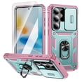 thumbnail image 1 of ELEHOLD Case for Samsung Galaxy S26 Ultra, Slide Camera Cover, Rugged Shockproof Case with 360° Ring Kickstand, Tempered Glass Screen Protector Included,F, 1 of 9