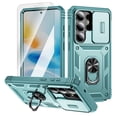 thumbnail image 1 of ELEHOLD Case for Samsung Galaxy S26 Ultra, Slide Camera Cover, Rugged Shockproof Case with 360° Ring Kickstand, Tempered Glass Screen Protector Included,G, 1 of 9