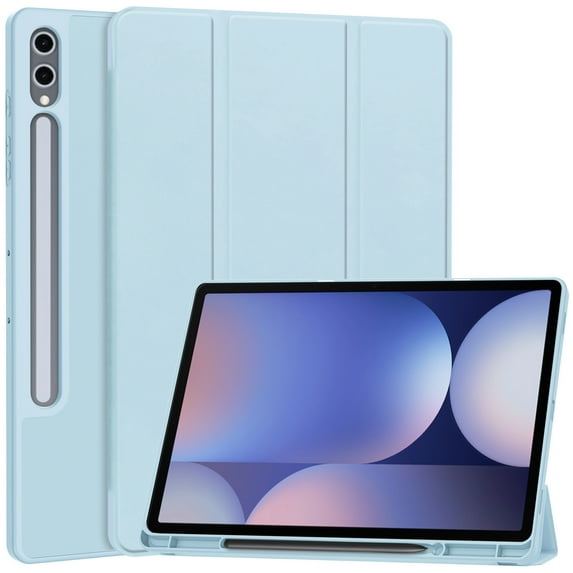 ELEHOLD Case for Samsung Galaxy Tab S10 FE Plus 2025, 13.1 inch ,Shockproof S Pen Holder, Tri-Fold Multi-Angle Stand Protective Tablet Case Cover Auto Wake/Sleep,Blue