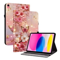 ELEHOLD Case For Samsung Galaxy Tab S11 2025 11-inch, Stylish Pattern Shockproof PU Leather Kickstand Magnetic Slim Shockproof Case With Card Slots,Pink