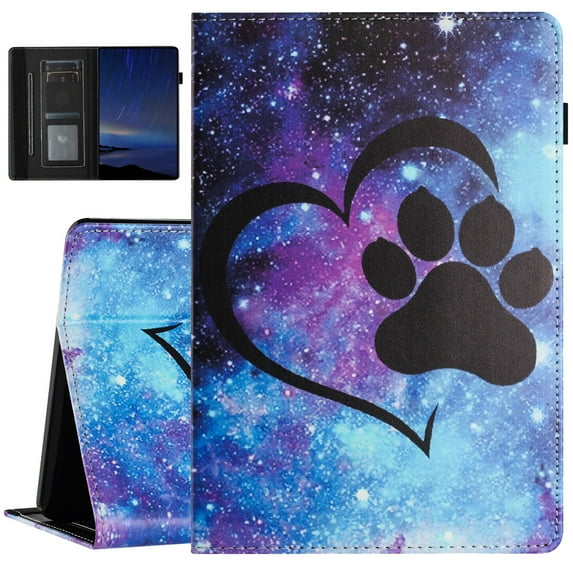 ELEHOLD Case for Samsung Galaxy Tab S5e 10.5 Inch 2019 SM-T720/T725 with Auto Wake Sleep, Flip Folio Stand Case Soft PU Leather Cute Case with Card Holder,Love