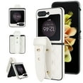 thumbnail image 1 of ELEHOLD Case for Samsung Galaxy Z Flip 5, Luxury Soft PU Leather Rugged Case with Wrist Strap, Ultra Thin Protection Cover for Samsung Galaxy Z Flip 5,White, 1 of 7
