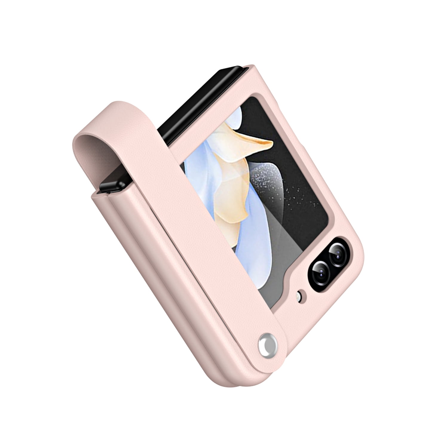 ELEHOLD Case for Samsung Galaxy Z Flip 5 Skin-Friendly Cover, with  Handstrap Slim Lightweight Shockproof Non-Slip Case for Samsung Galaxy Z  Flip5,Pink 