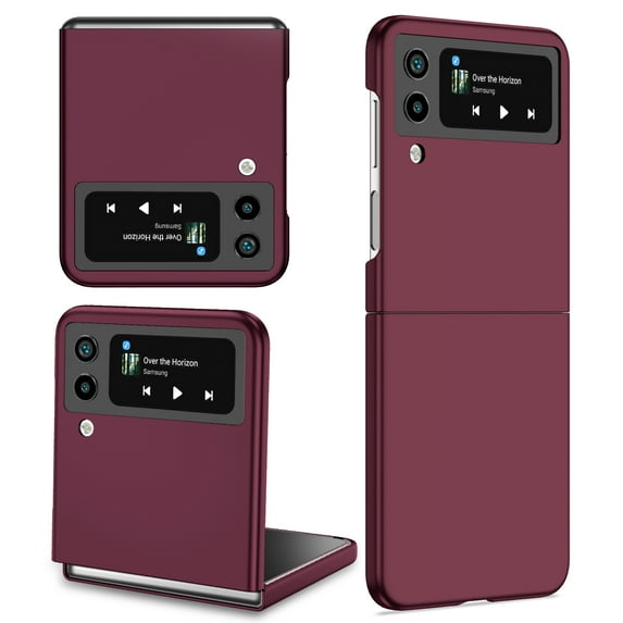 ELEHOLD Case for Samsung Galaxy Z Flip4 2022,Slim Lightweight Hard PC Matte Case Shockproof Anti-Scratch Durable Phone Case for Women Men for Galaxy Z Flip 4,Winered