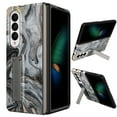 thumbnail image 1 of ELEHOLD Case for Samsung Galaxy Z Fold 4 with Built-in Screen Protector, Marble Pattern Hybrid Rugged Case with Kickstand for Samsung Galaxy Z Fold4, Black, 1 of 4