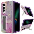 thumbnail image 1 of ELEHOLD Case for Samsung Galaxy Z Fold 4 with Built-in Screen Protector, Marble Pattern Hybrid Rugged Case with Kickstand for Samsung Galaxy Z Fold4, Purple, 1 of 4