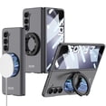 thumbnail image 1 of ELEHOLD Case for Samsung Galaxy Z Fold 5, Magnetic Kickstand Ultra Thin Rugged PC Full Protective Cover with Front Screen Protector & Ring Holder,Gray, 1 of 8