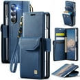 thumbnail image 1 of ELEHOLD Case Samsung Galaxy Z Fold 5, RFID Blocking Leather Wallet Case with Multi-Card Slots & Kickstand,Blue, 1 of 7