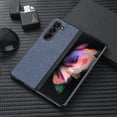 thumbnail image 1 of ELEHOLD Case for Samsung Galaxy Z Fold 5, Ultra Slim Classic Fabric Texture Hard PC Shockproof Case Microfiber Lining Anti-Scratch Case Cover for Samsung Galaxy Z Fold 5 5G 2023,Blue, 1 of 7
