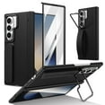thumbnail image 1 of ELEHOLD Case For Samsung Galaxy Z Fold 7 with Kickstand, Shock-Absorbent Hand Strap Rugged Lightweight Protective Shell with Tempered Glass & Magnetic Hinge,Black, 1 of 10