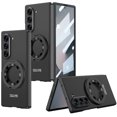 thumbnail image 1 of ELEHOLD Case for Samsung Galaxy Z Fold 7, Magnetic Kickstand Ultra Thin Rugged PC Full Protective Cover with Front Screen Protector & Ring Holder,Black, 1 of 8