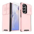 thumbnail image 1 of ELEHOLD Case for Samsung Galaxy Z Fold 7, Slide Camera Cover Phone Case with Screen Protector, Shockproof Hybrid Rugged Cover, Wireless Charging Compatible,Pink, 1 of 9