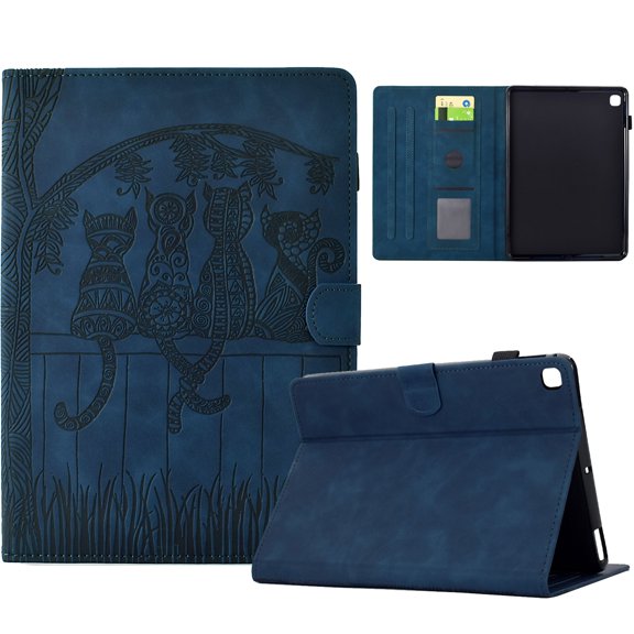 ELEHOLD Case for Samsung Tab A 10.1 (2019), Slim PU Leather Case with Card Holder Folio Stand Cover Compatible with Samsung Tab A 10.1 (2019),Darkblue