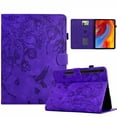 thumbnail image 1 of ELEHOLD Case For Samsung Tab A7 10.4 (2020) Embossed Flowers and Birds Leather Tablet Case, Slim Back Smart Cover, Full Body Protection, Kickstand,with Card Pocket, Purple, 1 of 10
