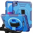 thumbnail image 1 of ELEHOLD Case for Apple iPad 10th Gen, Shockproof Case with 360°Rotating Adjustable Shoulder Hand Strap & Stand,Blue, 1 of 8
