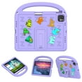 thumbnail image 1 of ELEHOLD Case for Apple iPad Air 11 (2024)/pro11 2024, Fun Animal Design EVA Durable Case with Handle & Stand & Strap, Easy Carry for Children,Purple, 1 of 9