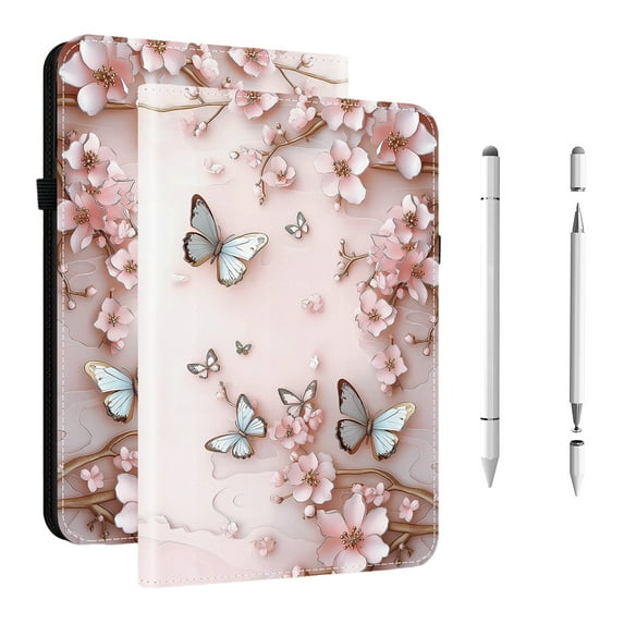 ELEHOLD Case for Galaxy Tab S10 FE+, Shockproof Leather Case with 3-in-1 Stylus Pen, Adjustable Stand,A