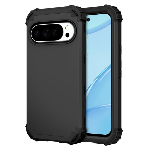 ELEHOLD Case for Google Pixel 10 /10 Pro, Shockproof Protective Phone Case, Hybrid PC+TPU Bumper Rugged Slim Cover,Black