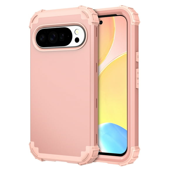 ELEHOLD Case for Google Pixel 10 /10 Pro, Shockproof Protective Phone Case, Hybrid PC+TPU Bumper Rugged Slim Cover,Rosegold