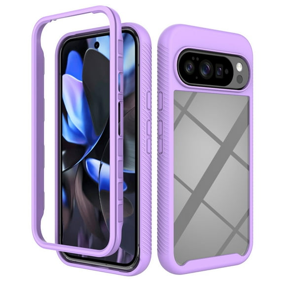 ELEHOLD Case for Google Pixel 10 Pro XL, 360° Full Body Protection Case, Shockproof Dual-Layer Rugged Hybrid Cover,Purple