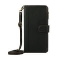 thumbnail image 1 of ELEHOLD Case for Google Pixel 7 Pro, Luxury Zipper Leather Wallet Crossbody Phone Case with Wrist Strap & Folio Stand,Black, 1 of 9