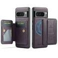 thumbnail image 1 of ELEHOLD Case for Google Pixel 7 Pro, Shockproof Magnetic Leather Wallet Case with Hand Grip & Kickstand & RFID Blocking,Purple, 1 of 5