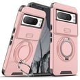 thumbnail image 1 of ELEHOLD Case for Google Pixel 7 Pro, TPU+PC Shockproof Military Grade Case Built-in Ring Holder Kickstand,Pink, 1 of 10