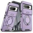 thumbnail image 1 of ELEHOLD Case for Google Pixel 7, TPU+PC Shockproof Military Grade Case Built-in Ring Holder Kickstand,Purple, 1 of 10