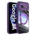 thumbnail image 1 of ELEHOLD Case for Google Pixel 8A, Shockproof Anti-Scratch Full Camera Protector Case with 360° Ring Holder Stand,Darkpurple, 1 of 9