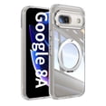 thumbnail image 1 of ELEHOLD Case for Google Pixel 8A, Shockproof Anti-Scratch Full Camera Protector Case with 360° Ring Holder Stand,White, 1 of 9