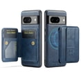 thumbnail image 1 of ELEHOLD Case for Google Pixel 8A, Shockproof Magnetic Leather Wallet Case with Hand Grip & Kickstand & RFID Blocking,Blue, 1 of 7