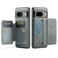 thumbnail image 1 of ELEHOLD Case for Google Pixel 8A, Shockproof Magnetic Leather Wallet Case with Hand Grip & Kickstand & RFID Blocking,Gray, 1 of 8