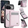 thumbnail image 1 of ELEHOLD Case for Google Pixel 9 / 9 Pro, 2-in-1 Magnetic RFID Leather Wallet Case with Card Slots & Kickstand,Pink, 1 of 6