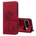 thumbnail image 1 of ELEHOLD Case for Google Pixel 9 / 9 Pro, Premium PU Leather Wallet Flip Case Folio Cover with Card Holder Kickstand,Red, 1 of 5