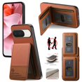 thumbnail image 1 of ELEHOLD Case for Google Pixel 9 / 9 Pro, RFID Blocking Slim PU Leather Wallet Case with Card Holder & Kickstand,Brown, 1 of 11