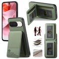 thumbnail image 1 of ELEHOLD Case for Google Pixel 9 / 9 Pro, RFID Blocking Slim PU Leather Wallet Case with Card Holder & Kickstand,Green, 1 of 11