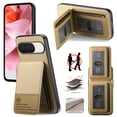thumbnail image 1 of ELEHOLD Case for Google Pixel 9 / 9 Pro, RFID Blocking Slim PU Leather Wallet Case with Card Holder & Kickstand,Khaki, 1 of 11