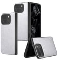 thumbnail image 1 of ELEHOLD Case for Google Pixel 9 Pro Fold/Fold2, Luxury Anti-Scratch Bling Glitter PU Leather Case with Wireless Charging,Silver, 1 of 6