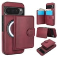 thumbnail image 1 of ELEHOLD Case for Google Pixel 9 Pro XL, 2-in-1 Magnetic Shockproof Leather Wallet Flip Case Cover, Detachable Card Holder with Stand,Winered, 1 of 5