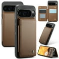 thumbnail image 1 of ELEHOLD Case for Google Pixel 9 Pro XL, PU Leather Wallet Magnetic Closure Case with RFID Blocking & Card Holder Slot,Brown, 1 of 8