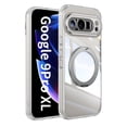 thumbnail image 1 of ELEHOLD Case for Google Pixel 9 Pro XL, Shockproof Anti-Scratch Full Camera Protector Case with 360° Ring Holder Stand,White, 1 of 9