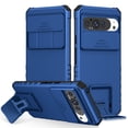 thumbnail image 1 of ELEHOLD Case for Google Pixel 9 Pro XL, Shockproof Full Body Case Built in Slide Camera Lens Cover & Invisible Kickstand,Blue, 1 of 11