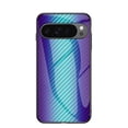 thumbnail image 1 of ELEHOLD Case for Google Pixel 9 Pro XL, Shockproof Luxury Carbon Fiber Textured Glass Case Cover,Blue, 1 of 11
