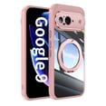 thumbnail image 1 of ELEHOLD Case for Google Pixel 9, Shockproof Anti-Scratch Full Camera Protector Case with 360° Ring Holder Stand,Pink, 1 of 9