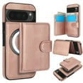 thumbnail image 1 of ELEHOLD Case for Google Pixel 9A, 2-in-1 Magnetic Shockproof Leather Wallet Flip Case Cover, Detachable Card Holder with Stand,Rosegold, 1 of 5