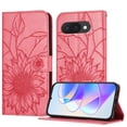 thumbnail image 1 of ELEHOLD Case for Google Pixel 9A, Sunflower Embossed Leather Wallet Case with Magnetic Closure & Kickstand,Rose, 1 of 6