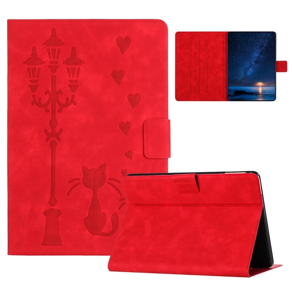 ELEHOLD Case for Kindle Paperwhite 5 (11th Generation) 2021,Premium PU Leather Case with Auto Sleep/Wake & Adjustable Stand,Red